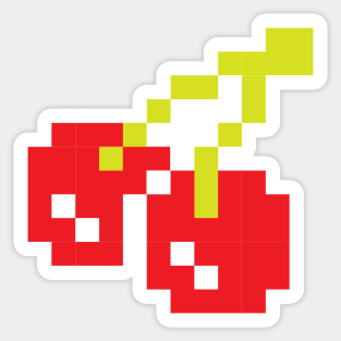 Pixel Cherries 80s Funny Video Game Sticker